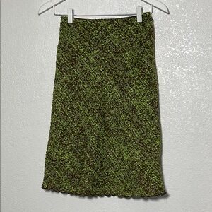 Moschino Green and Black Midi Skirt